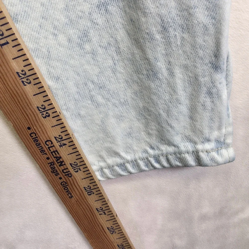 Vintage Bonjour Jeans Womens 2 Light Wash Y2K Acid Wash Mom‎ Grunge Streetwear